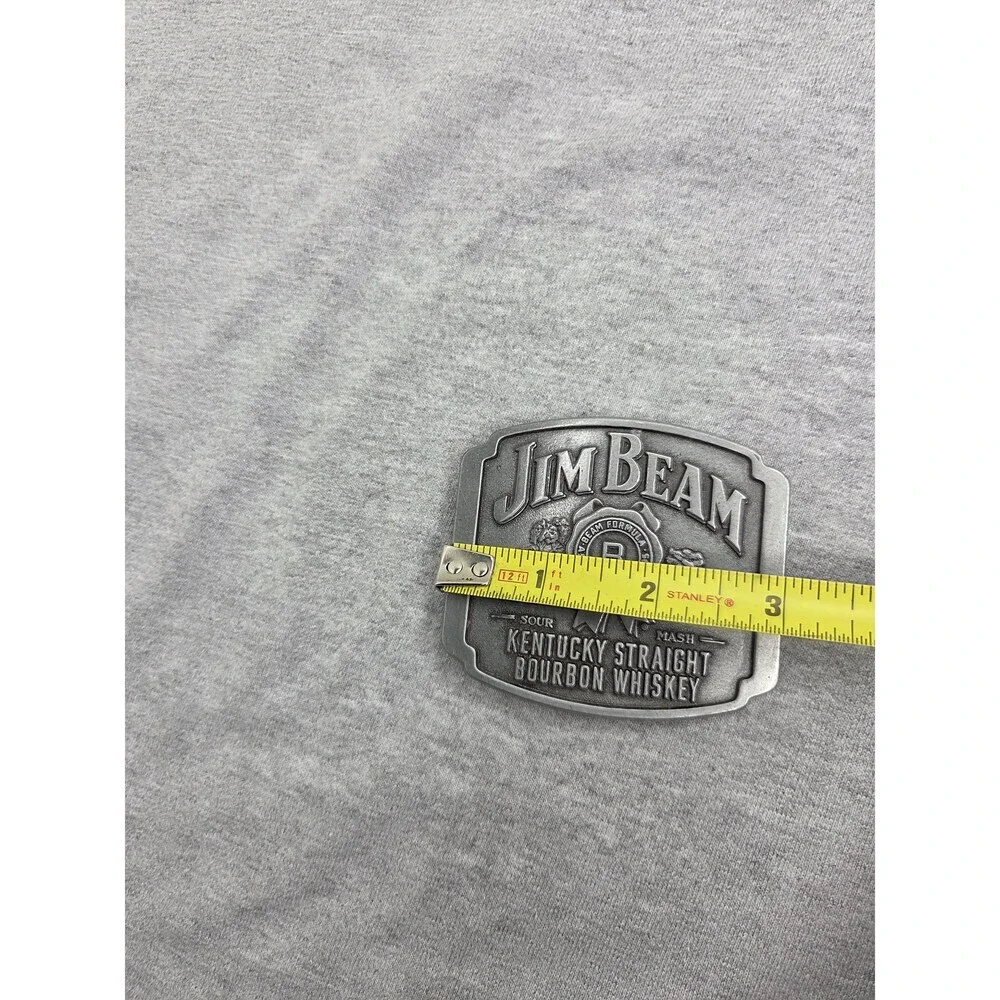 Jim Beam Kentucky Straight Bourbon Whiskey Pewter Belt Buckle